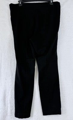 Nine West Dress Pants Women 18 Black Front Seam Skinny Mid Rise