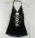 Fredericks Of Hollywood Lingerie Small Black Strappy Negligee Womens Seduction