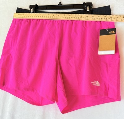 The North Face Wander Shorts XL Womens Brief Lined Pink Workout Lightweight New