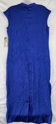 Worthington Dress Small Shift Royal Blue Sheath Midi Sleeveless Womens New NWT