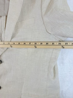 Tasso Elba 100% Linen Jacket Tan XL Mens Beige Blazer