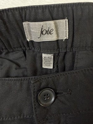Joie Shorts XL Womens Black High Rise Cotton Linen Pleated