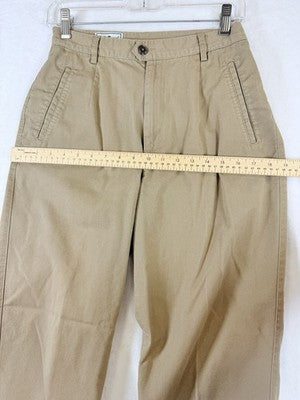 Vintage LL Bean Pants Womens 8 Khakis Pleated High Rise 80s Hipster