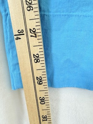 Gap Linen Pants Medium Womens Blue Linen Blend Easy Pull On Wide Hem New NWT