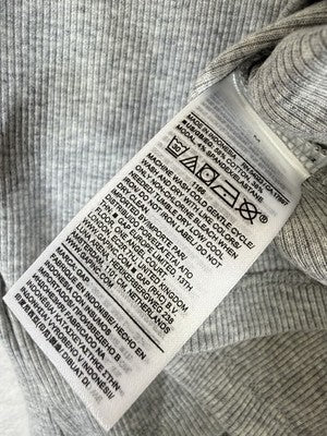 Gap Modern Tee Tank Top Medium Gray Apron Neck Womens Ribbed Sleeveless New NWT