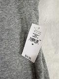 Gap Modern Tee Tank Top Medium Gray Apron Neck Womens Ribbed Sleeveless New NWT