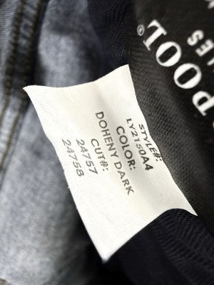 Liverpool Los Angeles Jeans 16W Charlie Crop Dark Blue Denim Wide Cuff Womens