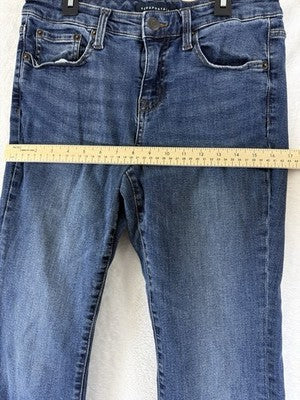 Aeropostale Mid Rise Boot Jeans Womens 8 Short Blue Denim 8S