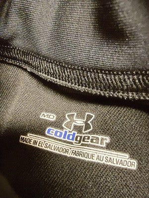 Under Armour Cold Gear Womens Medium Mock Neck Top Shirt Black ColdGear