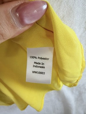 Stitch Fix XL Women Top Hawthorne 41 Sleeveless Yellow Blouse New NWT