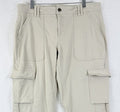Aeropostale Cargo Flare Pants 12 Womens Tan Thick Cotton Stretch