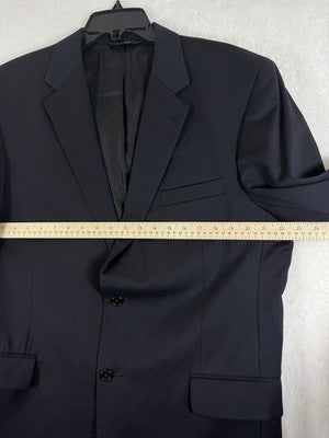 Jos A Bank Blazer 43r Wool Navy Blue Suit Jacket Mens 2 Signature Collection