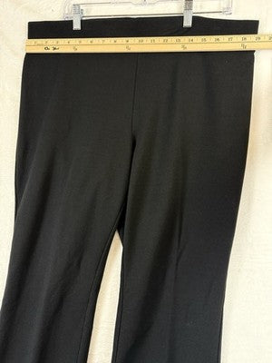 J Jill Pure Jill Bootcut Pants Large Black Knit Pull On Women Pima Modal Stretch