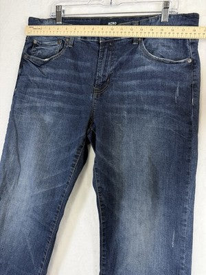 Aeropostale Jeans 34x32 Men Straight Leg Blue Aero Denim