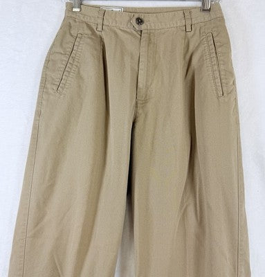 Vintage LL Bean Pants Womens 8 Khakis Pleated High Rise 80s Hipster