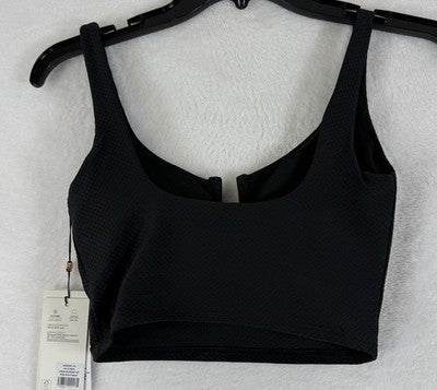 Calia Swim Top XS Longline Bikini Black U Bar Womens Swimwear New NWT