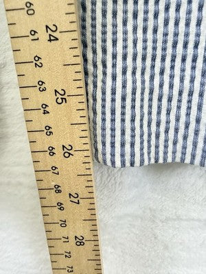Talbots Seersucker Pants 8 Tapered Ankle Market Stripe Blue Womens New NWT