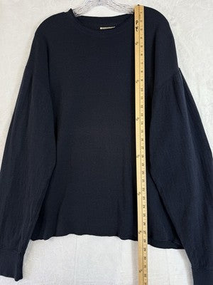 Vintage LL Bean 2XL Mens Blue Long Sleeve Outer Layer Crew Neck Pullover Wool