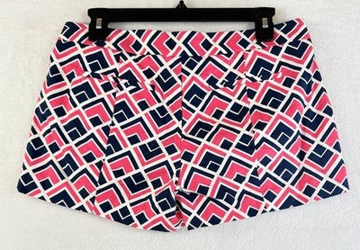 Gap Shorts 4 Petite Womens 3” Pink Blue Geo Print 4P 100% Cotton