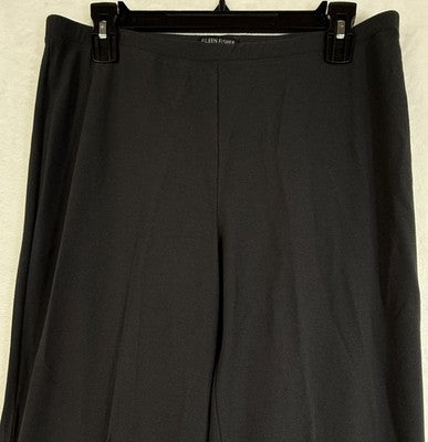 Eileen Fisher Pants Medium Stretch Crepe Straight Leg Pull On Gray Womens