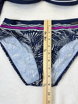 Venus Bandeau Bikini Set C Top 4 Bottom Blue Purple Floral Underwire Womens