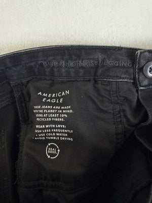American Eagle Super High Rise Jegging Crossover Jeans 14 Womens Denim