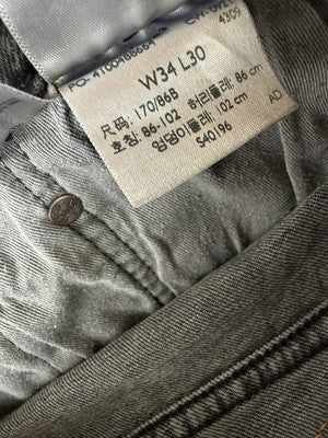 Levis 502 Taper Fit Jeans 34x30 Men’s Stretch Black Gray Levi’s