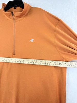 Eastern Mountain Sports 1/2 Zip Shirt XL Techwick Orange Mock Long Sleeve Mens