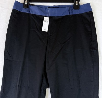 Banana Republic Ryan Pants 8 Women Black Blue Straight Leg New NWT
