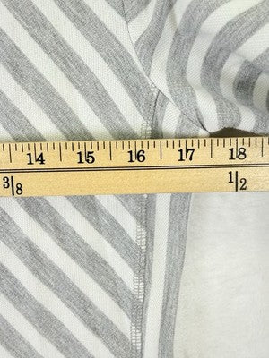 T By Talbots Dress Medium Petite Short Sleeve Gray French Terry A Line Women MP