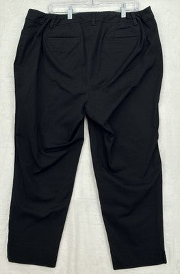 Talbots Perfect Crop Pants 16W Black Plus Size Womens Cotton Stretch Cropped