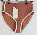 Calia Swim Bottom Small High Rise Bikini Tipped Terracotta Swimwear New NWT