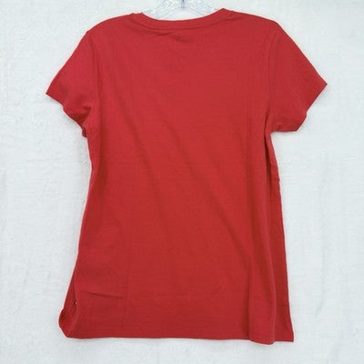 Levis T Shirt Women Small Red Logo Short Sleece 100% Cotton Levi’s New NWT