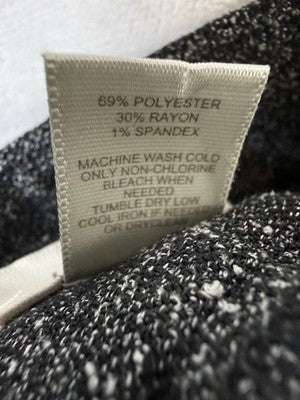 Ann Taylor Loft Pants 6 Original Trousers Tweed Black Straight Leg Womens
