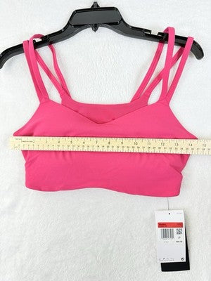 Nike Zenvy Strappy Sports Bra Large Womens Pink Top Light Support Padded New