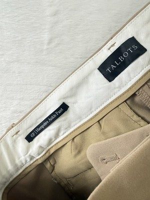 Talbots Hampshire Ankle Pants 6 Petite Rattan Beige Womens 6P