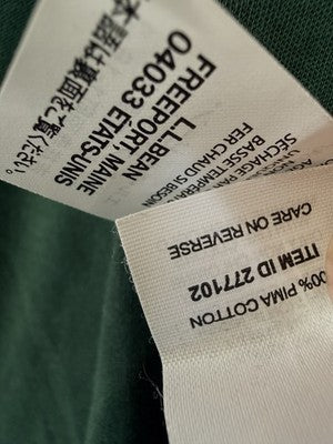 LL Bean Mock Neck Shirt Mens XL Reg Traditional Fit Long Sleeve Green Knit Pima