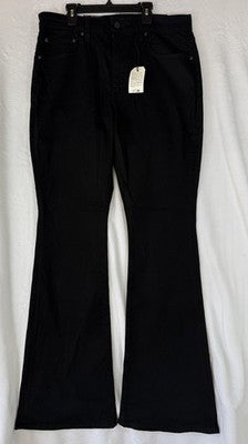 Levis 726 Flare Jeans 33 Women 33x34 Black Mid Rise Levi’s New NWT