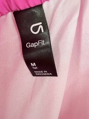 Gap Fit Running Shorts Medium Tall Womens Pink High Rise Brief Liner New
