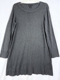 Eileen Fisher Medium Tencel Sweater Dress Gray Long Sleeve *FlawRead*