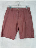 J Crew Shorts 32 Men’s Red 100% Cotton 11” Inseam Men Preppy Flat Front