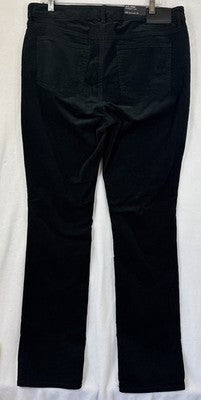 Lauren Ralph Lauren Corduroy Pants 14 Womens Black Mid Rise Straight Leg New NWT