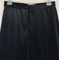 St John Collection 8 Black Pants Straight Leg Velveteen Cotton Stretch Womens