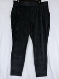 Lands End Corduroy Leggings Large Petite Black Pull On Womens LP