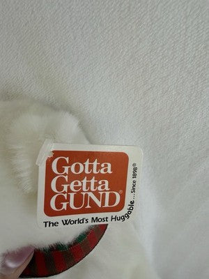 Gund Teddy Bear Plush Klondike Jr 88823 Polar Bear White Stuffed Tags 12”