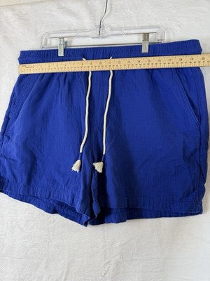 Old Navy Dimension Shorts XL Blue High Rise Cotton Gauze Blue Drawstring Women