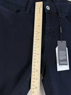 Yummie Heather Thomson Denim 31 Super Skinny Dark Blue Mid Rise Shaping Womens