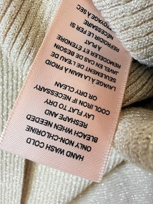 Philosophy Sweater 3X Womens Beige Gold Batwing Boat Neck Metallic Tops New