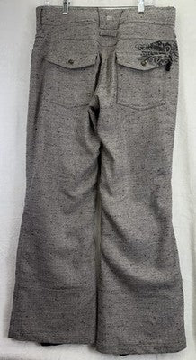 Roxy Snowboard Pants Womens Medium Gray Tweed Textured Ski Winter Snow Pants