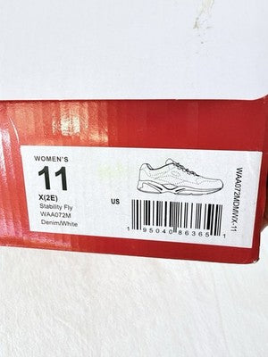 Propet Women Shoes Size 11 X Wide 2E Sneakers Stability Fly Denim Orthopedic New
